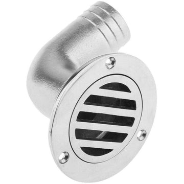 ISURE MARINE Boat Deck Drain Scupper 1-1/2"90 Degree Heavy Duty 316 Stainless Steel Floor Deck Drainage Cover