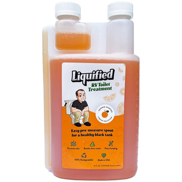 Liquified RV Toilet Treatment - Black Holding Tank Digester - Odor Eliminator - Orange Scent - Matts RV Reviews - 32 Treatments (32oz)