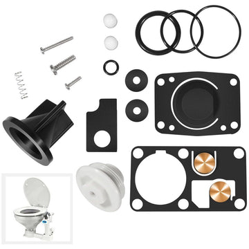 Bonbo 29045 Replacement for Jabsco Twist N Lock Marine Manual Toilet Service Kits for 29090-2000 Compact & 29120-2000 Household Toilet Pump Assemblies 1998 1999 2000 2001 2002 2003 2004 2005 2006 2007