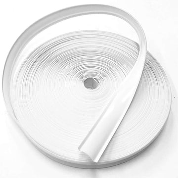 White Vinyl 7/8" Insert Molding Trim Screw Cover RV Camper Travel Trailer (100 ft, White)