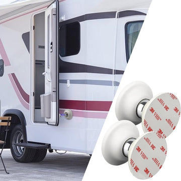 2 Pcs RV Door Holder Magnetic Baggage Door Catch Latch to Keep Door Open, RV Door Stopper for Motorhome Travel,Travel Trailers, Camper (White)