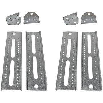 A.A 10"" Galvanized Swivel and Top Bunk Bolster Bracket for Boat Trailer, Heavy Duty (4 Pack), Silver