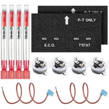 Dreyoo RV Water Heater Thermal Cutoff with ECO Thermostat Assembly Kit, UL Listed Replacement Part Compatible with Atwood 91447 93866 (4 Pcs)