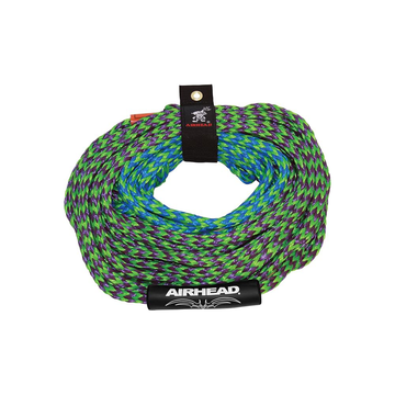 Airhead 2 Section Tow Rope | 1-4 Rider Towable Tube Rope, Dual Sections, 4,150lb Break Strength, 50 ft and 60 ft Options, Rope Keeper Included