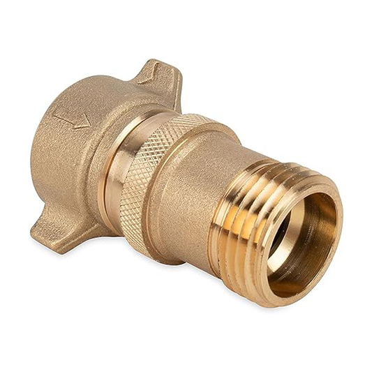 ﻿﻿Camco Brass Camper / RV Water Pressure Regulator – Protects RV Kitchen Small Appliances, Plumbing & Hoses – Reduces RV Water Pressure to Safe & Consistent 40-50 PSI – Drinking Water Safe (40055)